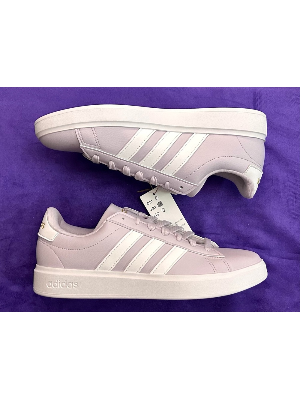 adidas Grand Court 2.0 Purple White Women's Sneakers 9